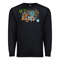 Black hello summer Premium Sweatshirt - SublimationCraftShop