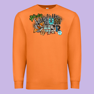 Hello Summer Premium Sweatshirt Designed By Sublimationcraftshop