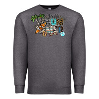 Charcoal Heather hello summer Premium Sweatshirt - SublimationCraftShop