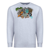 Heather Grey hello summer Premium Sweatshirt - SublimationCraftShop