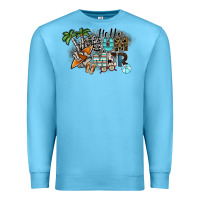 Ocean Blue hello summer Premium Sweatshirt - SublimationCraftShop