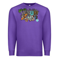 Purple hello summer Premium Sweatshirt - SublimationCraftShop