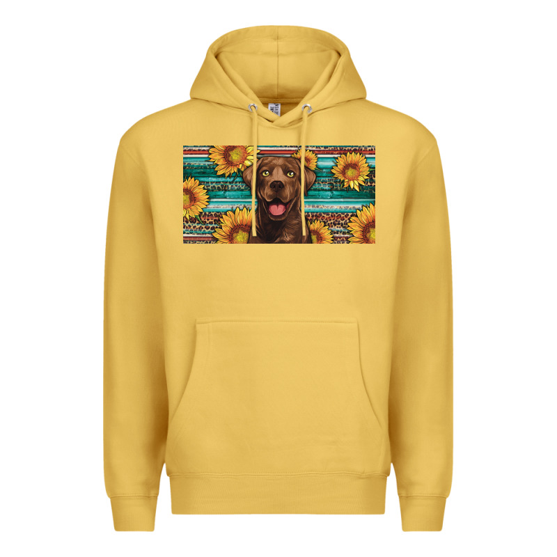 Western Chocolate Labrador License Plate Premium Hoodie by Artiststas | Teevron