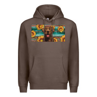 Coffee western chocolate labrador license plate Premium Hoodie - Artiststas