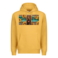 Mustard western chocolate labrador license plate Premium Hoodie - Artiststas