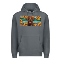 Rock western chocolate labrador license plate Premium Hoodie - Artiststas