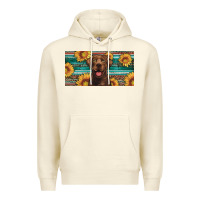 Sandshell western chocolate labrador license plate Premium Hoodie - Artiststas