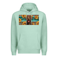 Seafoam western chocolate labrador license plate Premium Hoodie - Artiststas
