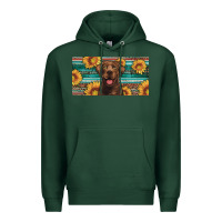 Sports Green western chocolate labrador license plate Premium Hoodie - Artiststas