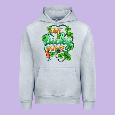 St.patricks One Lucky Nurse Urban Hoodie Designed By Barkaloodesign