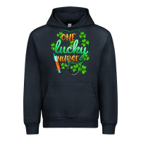 Navy st.patricks one lucky nurse Urban Hoodie - BarkalooDesign