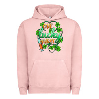 Pigment Salmon st.patricks one lucky nurse Urban Hoodie - BarkalooDesign