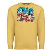 Antique Gold Star spangled and sassy 4th of july Premium Sweatshirt - CowGirlArtShop