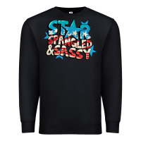 Black Star spangled and sassy 4th of july Premium Sweatshirt - CowGirlArtShop