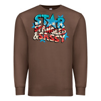 Chestnut Star spangled and sassy 4th of july Premium Sweatshirt - CowGirlArtShop