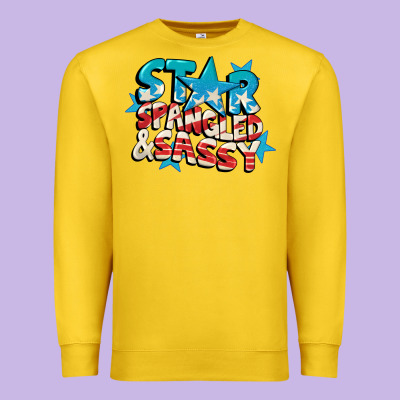 Star Spangled And Sassy 4th Of July Premium Sweatshirt Designed By Cowgirlartshop