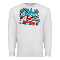 Oatmeal Heather Star spangled and sassy 4th of july Premium Sweatshirt - CowGirlArtShop