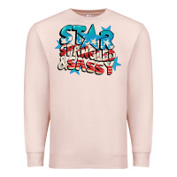 Pale Pink Star spangled and sassy 4th of july Premium Sweatshirt - CowGirlArtShop
