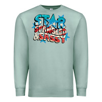 Seafoam Star spangled and sassy 4th of july Premium Sweatshirt - CowGirlArtShop