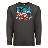 Smoke Star spangled and sassy 4th of july Premium Sweatshirt - CowGirlArtShop