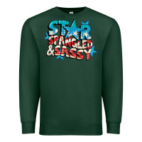Sports Green Star spangled and sassy 4th of july Premium Sweatshirt - CowGirlArtShop