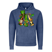 Vintage Denim st patrick's beers flags and hat Vintage Hoodie - AdoDesignShop