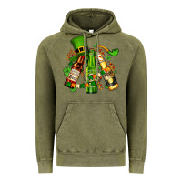 Vintage Olive st patrick's beers flags and hat Vintage Hoodie - AdoDesignShop