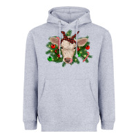 Heather Grey Christmas charolais calf Heavyweight Hoodie - RanaPortraitStore