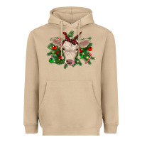 Mushroom Christmas charolais calf Heavyweight Hoodie - RanaPortraitStore
