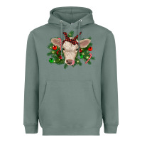 Sage Christmas charolais calf Heavyweight Hoodie - RanaPortraitStore