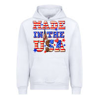 White made in the usa Urban Hoodie - NancyCooperArtShop