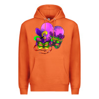Carrot mardi gras heart and mask Premium Hoodie - AdoDesignShop