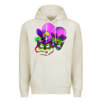 Mardi Gras Heart And Mask Premium Hoodie | Teevron