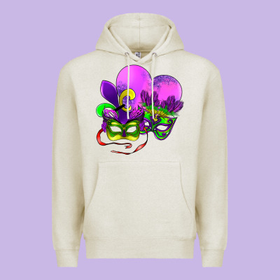 Mardi Gras Heart And Mask Premium Hoodie Designed By Adodesignshop