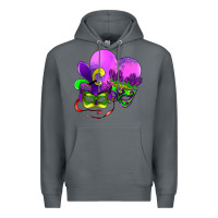 Rock mardi gras heart and mask Premium Hoodie - AdoDesignShop