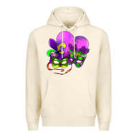 Sandshell mardi gras heart and mask Premium Hoodie - AdoDesignShop
