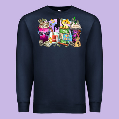 Boss Babe Coffee Cups Premium Sweatshirt Designed By Zillion Design Studio