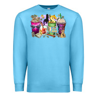Ocean Blue boss babe coffee cups Premium Sweatshirt - Zillion Design Studio