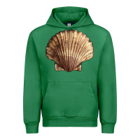 Emerald Japanese Scallop Shell Urban Hoodie - LillyAllenDesigns
