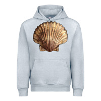 Heather Grey Japanese Scallop Shell Urban Hoodie - LillyAllenDesigns