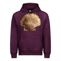 Mauve Wine Japanese Scallop Shell Urban Hoodie - LillyAllenDesigns