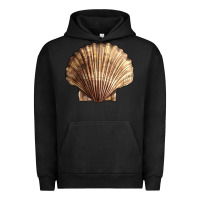 Pigment Black Japanese Scallop Shell Urban Hoodie - LillyAllenDesigns