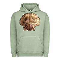 Pigment Oil Green Japanese Scallop Shell Urban Hoodie - LillyAllenDesigns