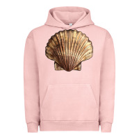 Pigment Salmon Japanese Scallop Shell Urban Hoodie - LillyAllenDesigns