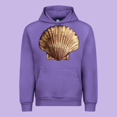 Japanese Scallop Shell Urban Hoodie Designed By Lillyallendesigns