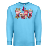 Ocean Blue Girl boss coffee cups Premium Sweatshirt - Zillion Design Studio