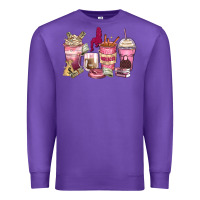 Purple Girl boss coffee cups Premium Sweatshirt - Zillion Design Studio