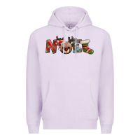 Lilac noel with sock and reindeer Premium Hoodie - AdoDesignShop