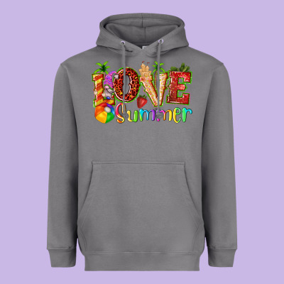 Love Summer With Strawberry Heavyweight Hoodie Designed By Texasbilliewilder