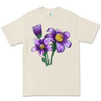 Bone Pasque Flower Illustrations Premium Tee - LillyAllenDesigns